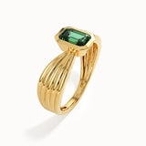 Vintage Design Emerald Gemstone Ring - BRENNMORE 