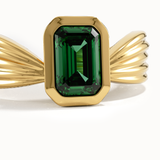 Vintage Design Emerald Gemstone Ring