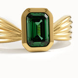 Vintage Design Emerald Gemstone Ring - BRENNMORE 