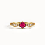 Ribbon Shape Ruby Gemstone Ring - BRENNMORE 