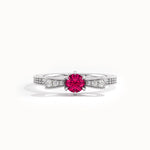 Ribbon Shape Ruby Gemstone Ring - BRENNMORE 