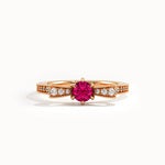 Ribbon Shape Ruby Gemstone Ring - BRENNMORE 