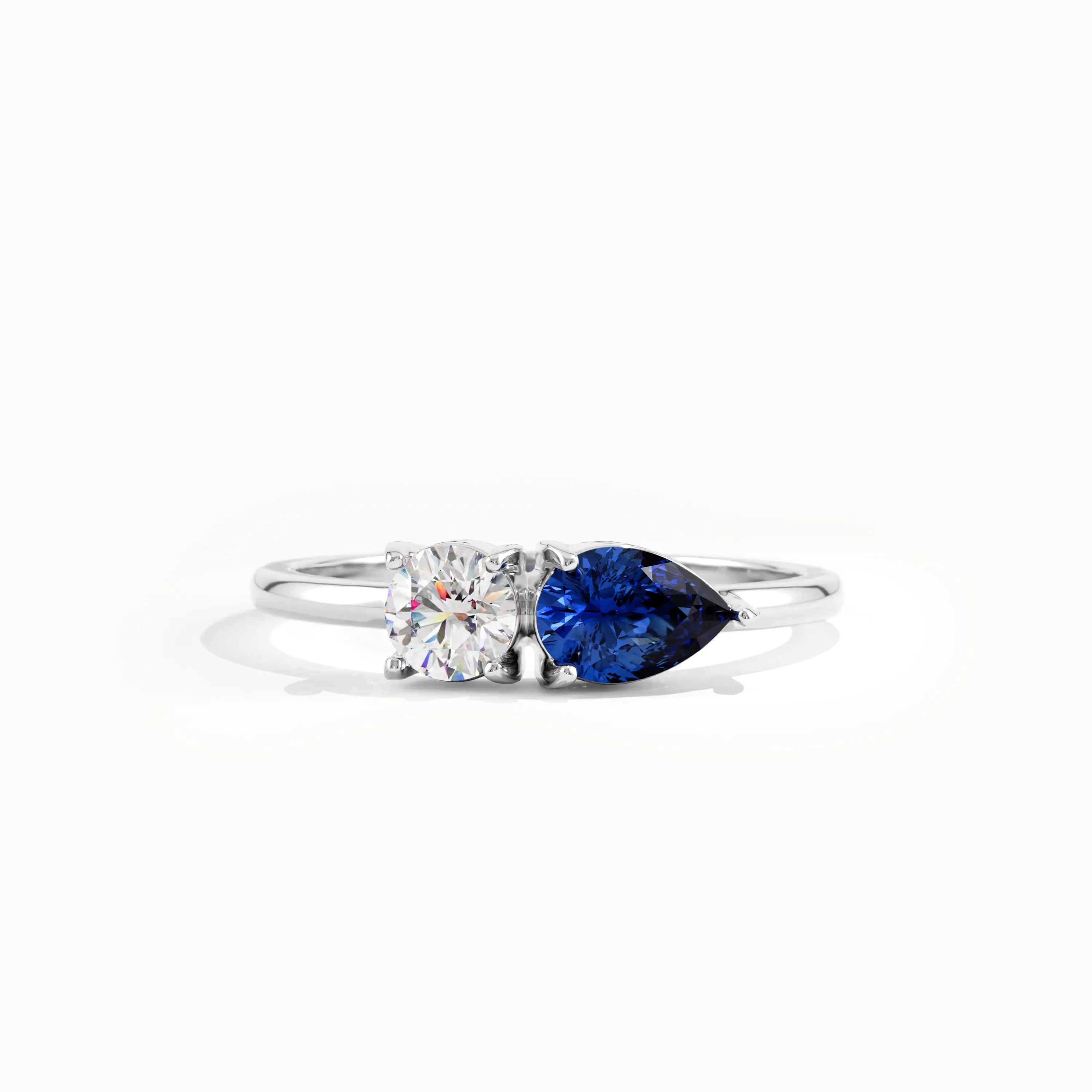 Toi et Moi Sapphire Gemstone Ring