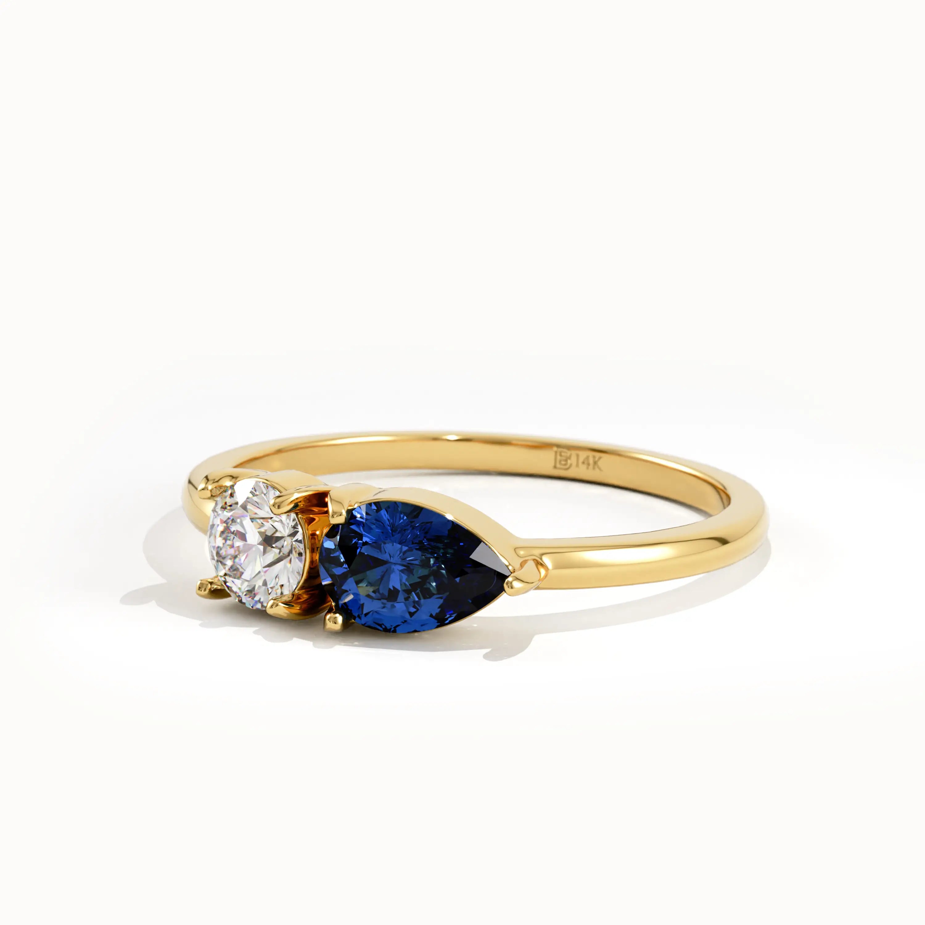 Toi et Moi Sapphire Gemstone Ring - BRENNMORE 