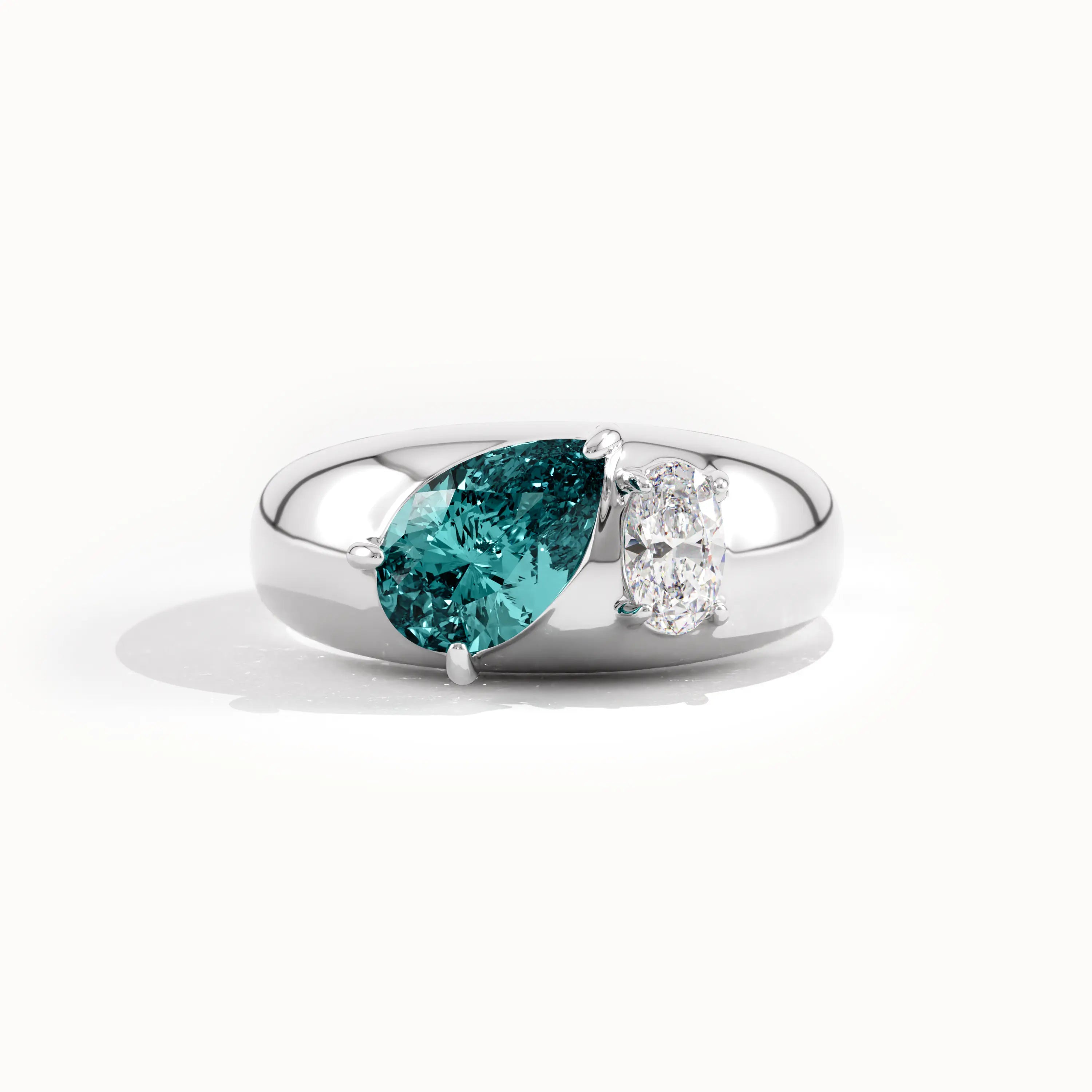 Toi et Moi Topaz Gemstone Ring