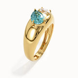 Toi et Moi Topaz Gemstone Ring