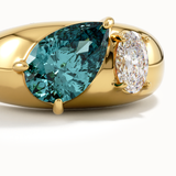 Toi et Moi Topaz Gemstone Ring