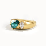 Toi et Moi Topaz Gemstone Ring