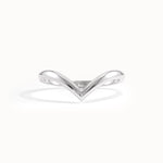 V Shaped Curve Wedding Band Women - BRENNMORE 