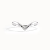 V Shaped Curve Wedding Band Women - BRENNMORE 