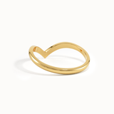 V Shaped Curve Wedding Band - BRENNMORE