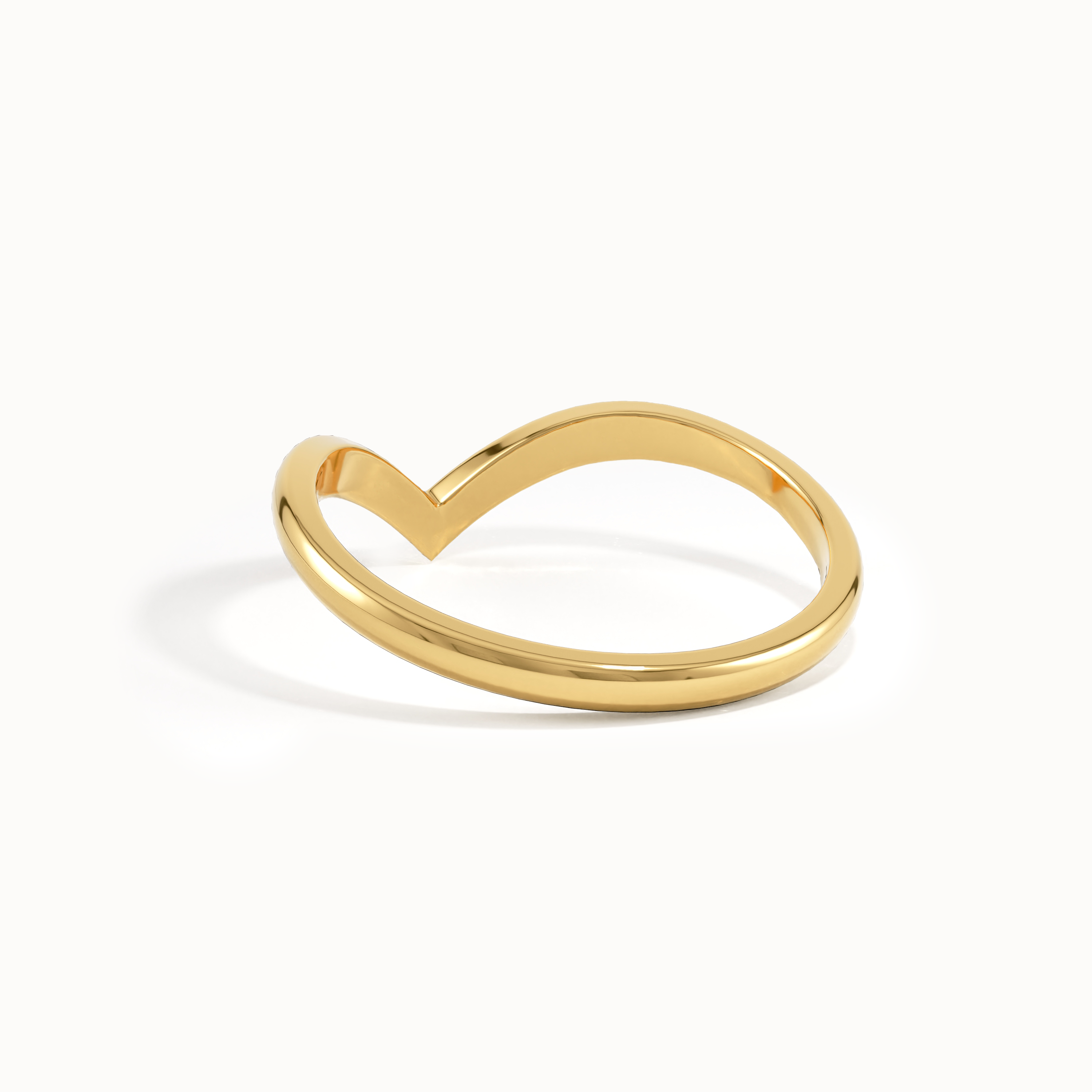 V Shaped Curve Wedding Band - BRENNMORE
