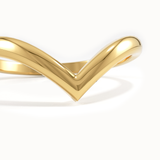 V Shaped Curve Wedding Band - BRENNMORE
