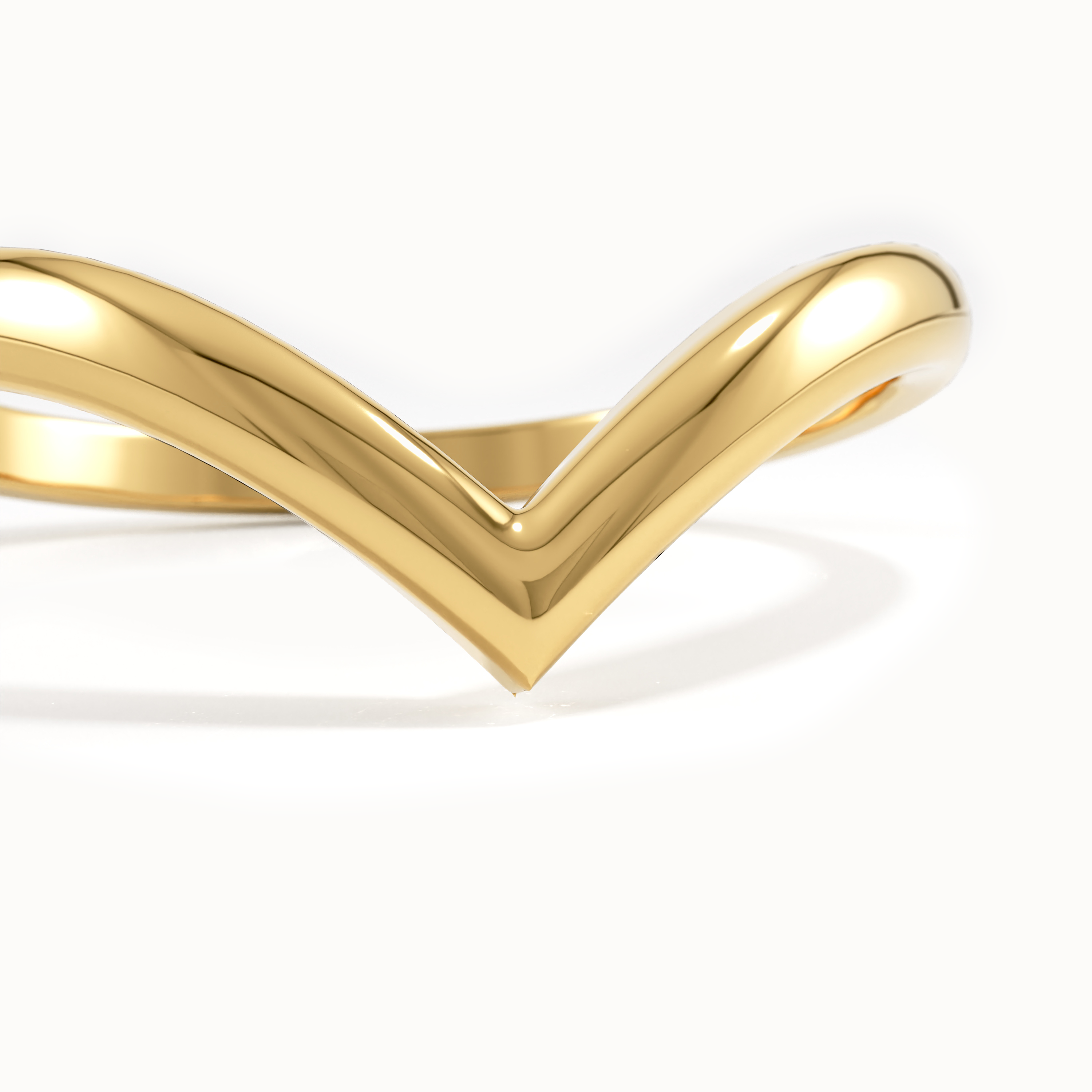 V Shaped Curve Wedding Band - BRENNMORE