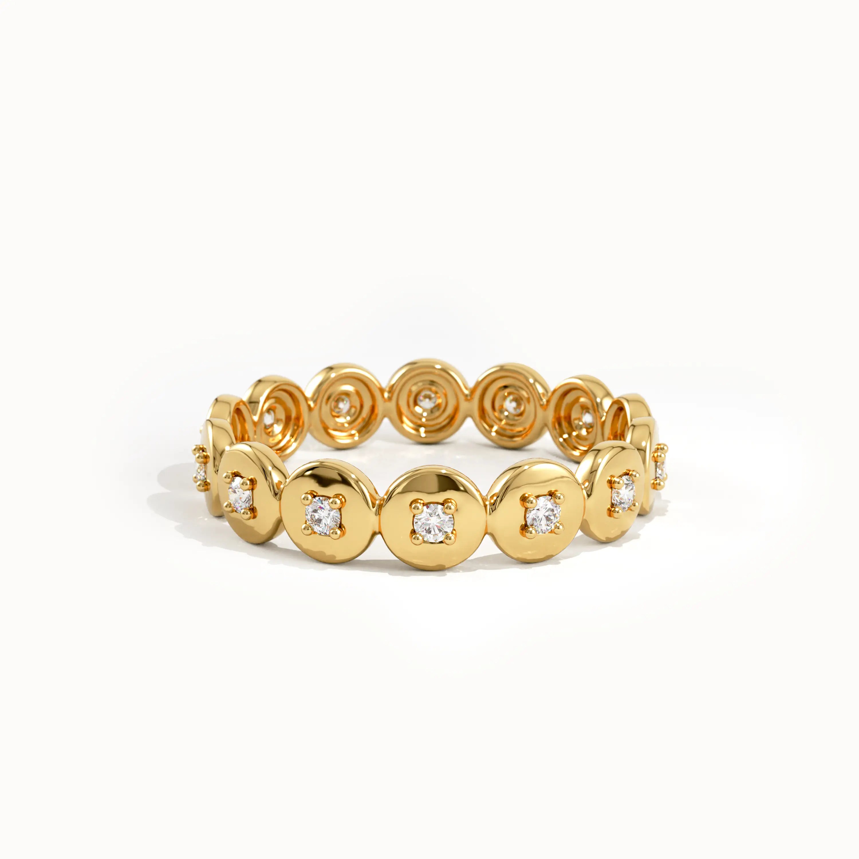 Eternity Circle Statement Ring in Gold - BRENNMORE 
