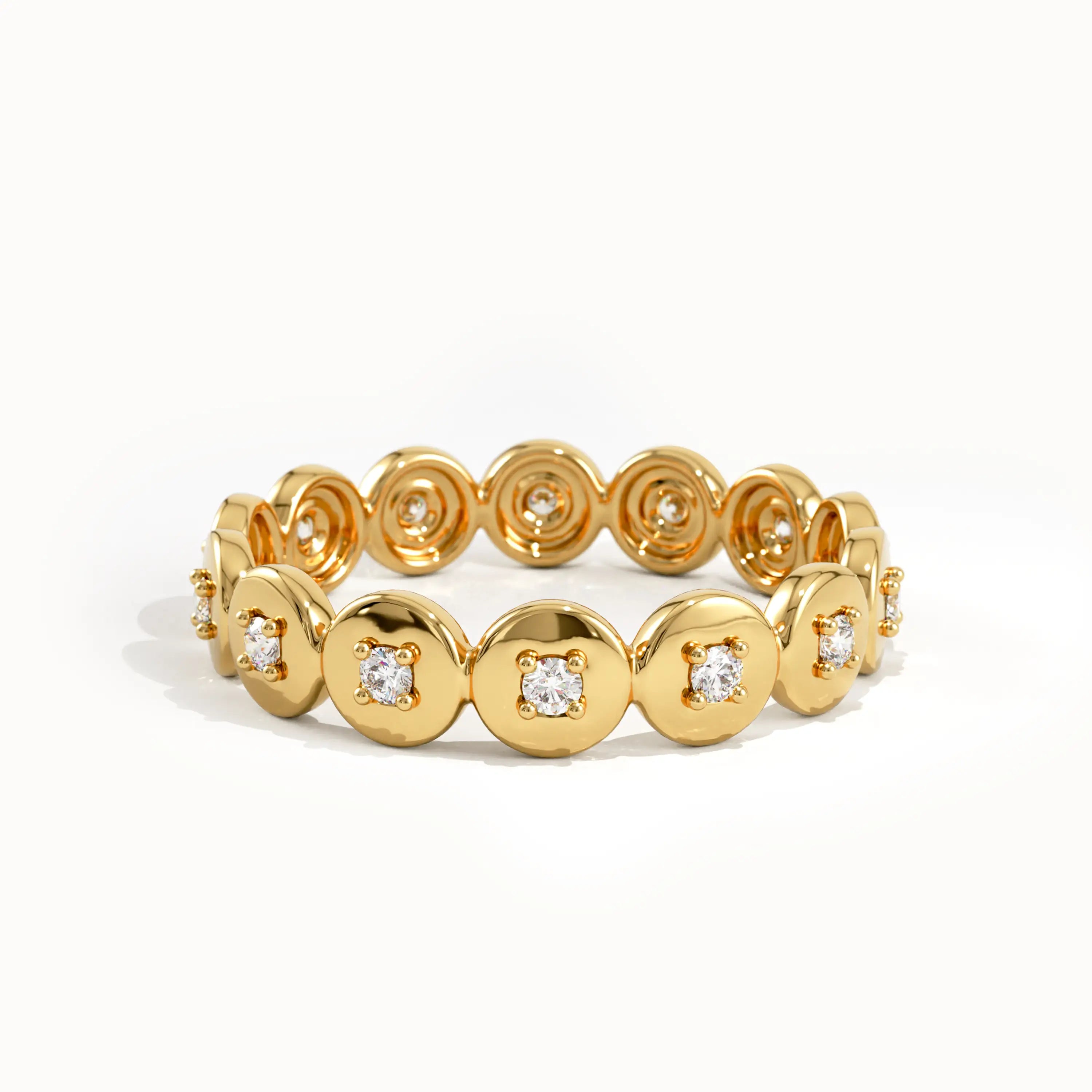 Eternity Circle Statement Ring in Gold - BRENNMORE 