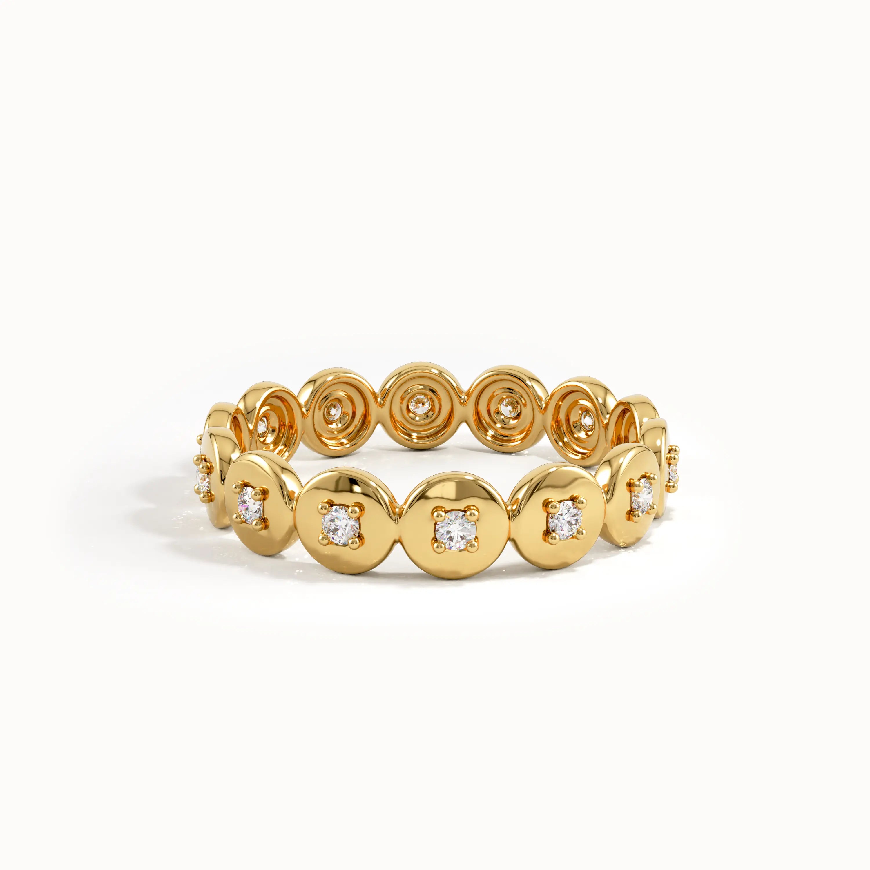 Eternity Circle Statement Ring in Gold - BRENNMORE 