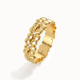 Flower Band Dainty Statement Ring