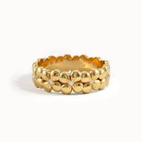 Flower Band Dainty Statement Ring