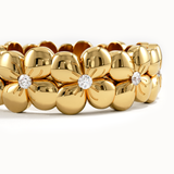 Flower Band Dainty Statement Ring