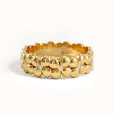Flower Band Dainty Statement Ring