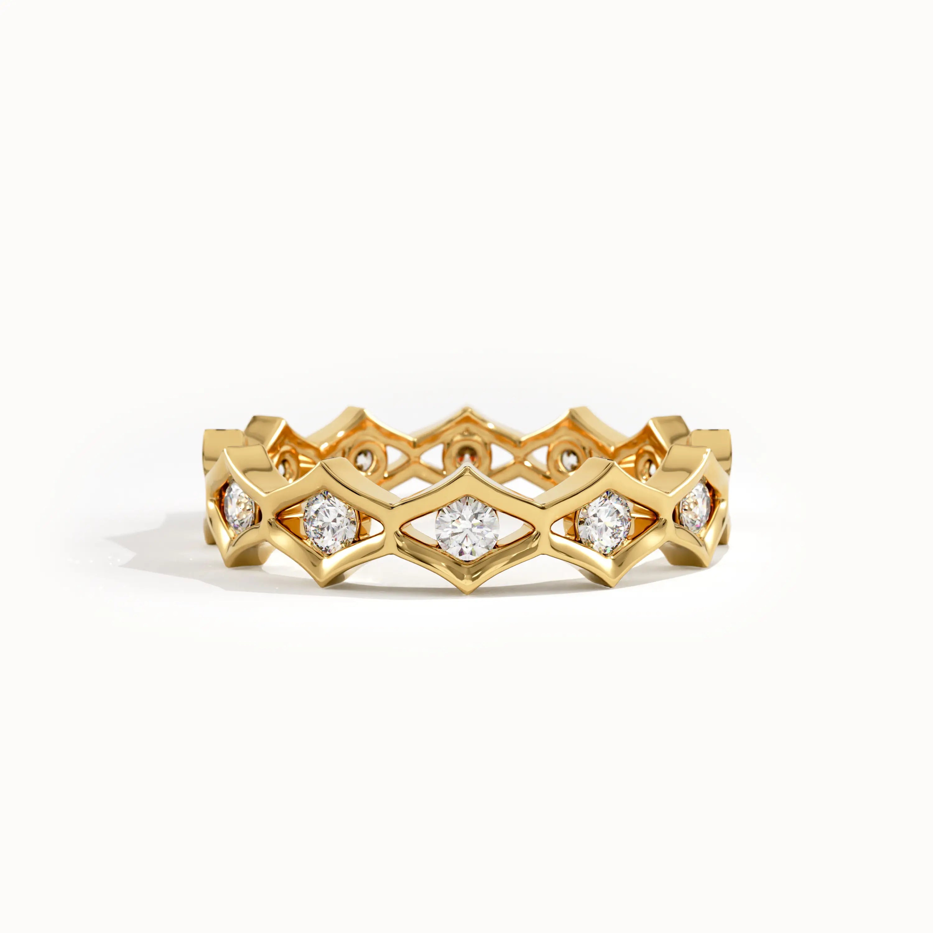 Eternity Band Geometric Statement Ring - BRENNMORE 