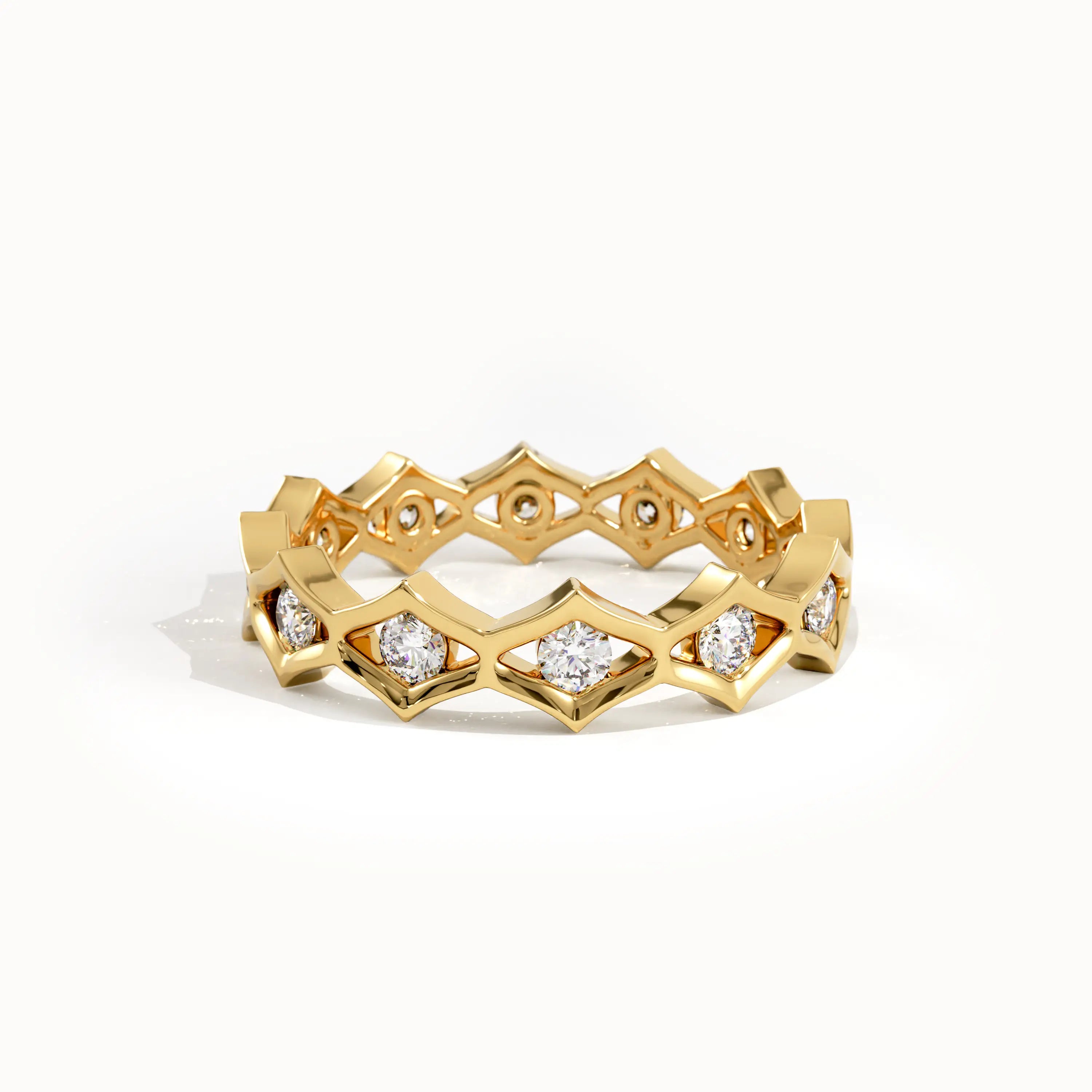 Eternity Band Geometric Statement Ring - BRENNMORE 