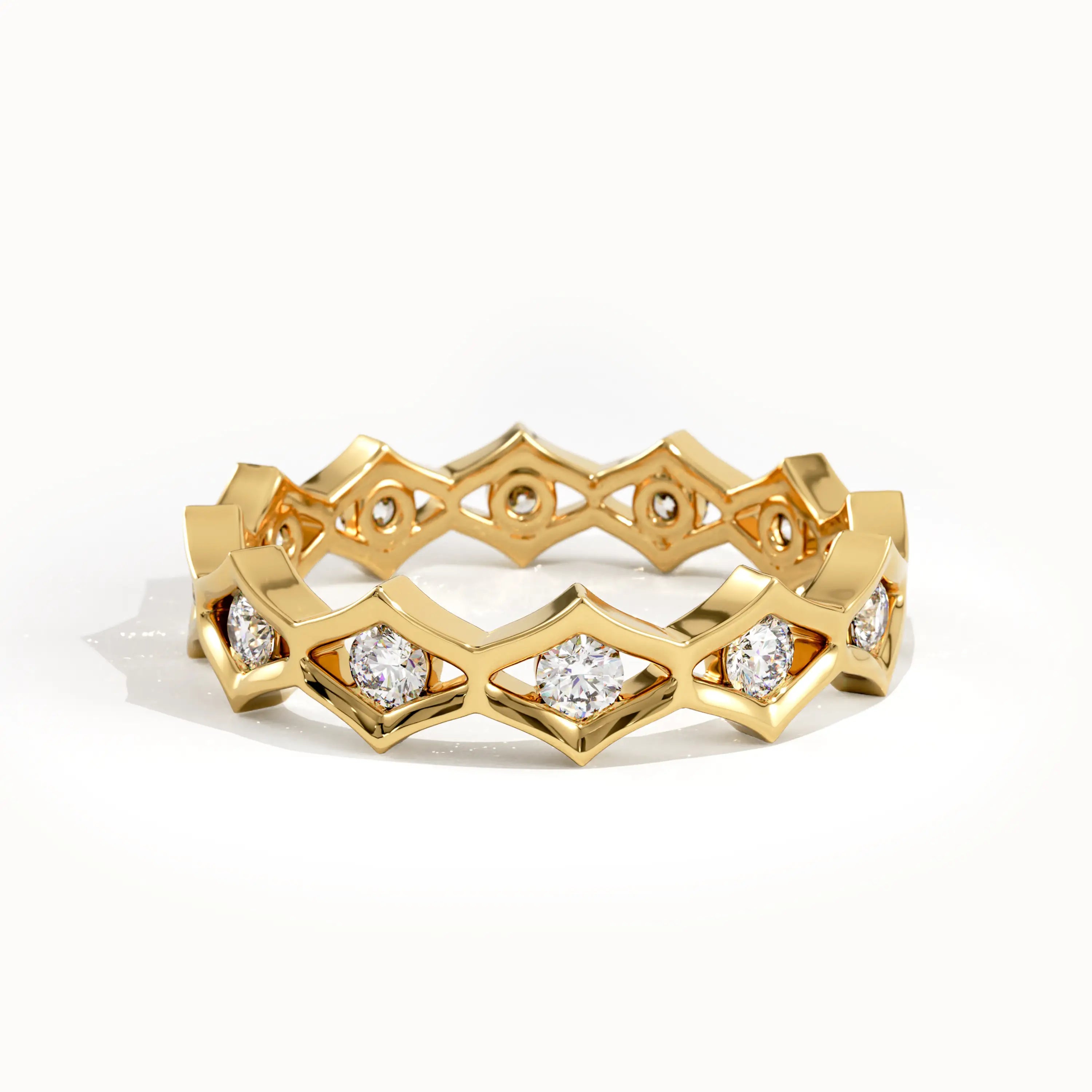 Eternity Band Geometric Statement Ring - BRENNMORE 