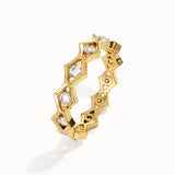 Eternity Band Geometric Statement Ring