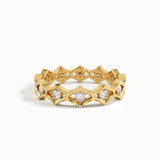 Eternity Band Geometric Statement Ring