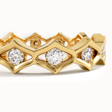 Eternity Band Geometric Statement Ring