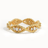 Unique Twisted Band Eternity Statement Ring - BRENNMORE