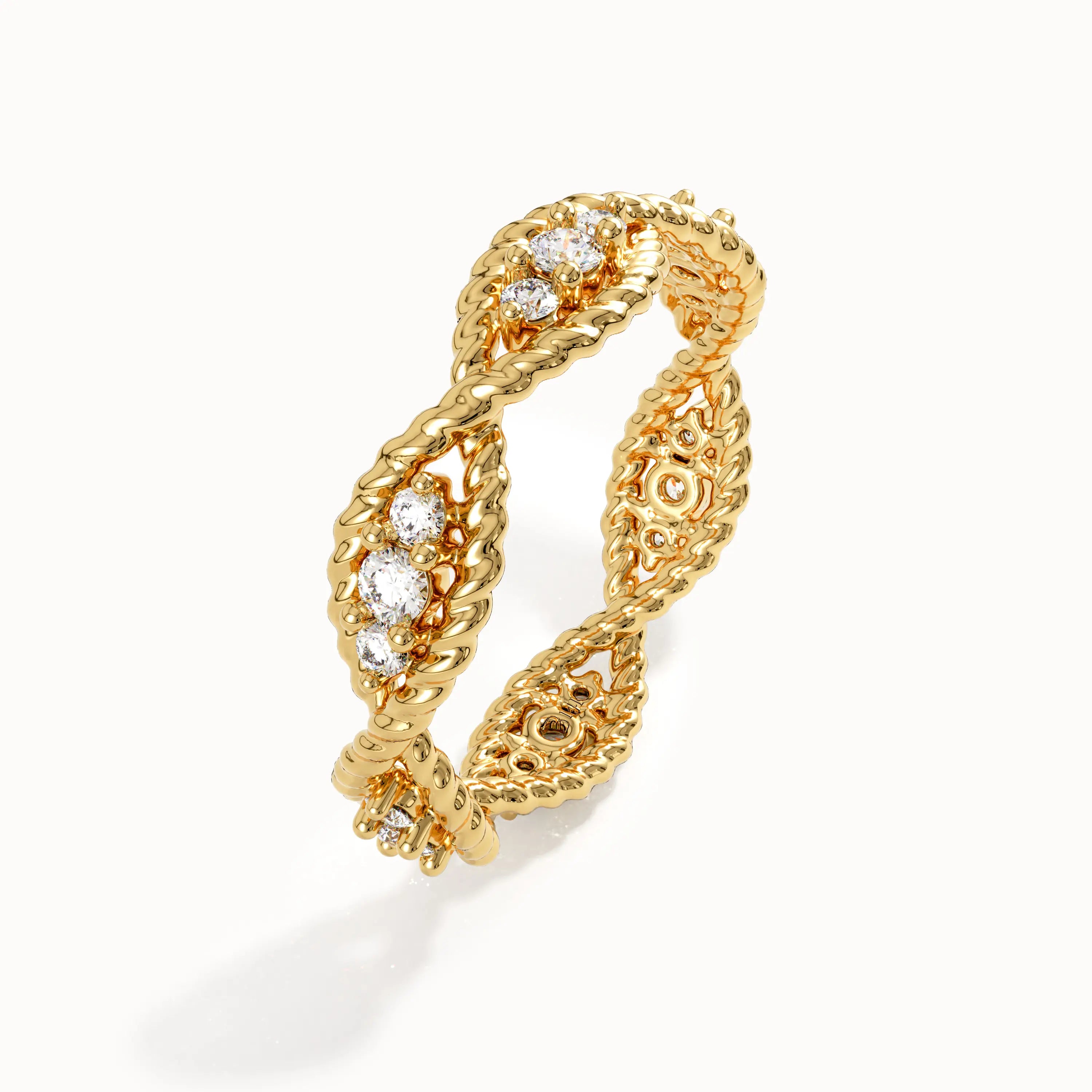 Unique Twisted Eternity Statement Ring - BRENNMORE 