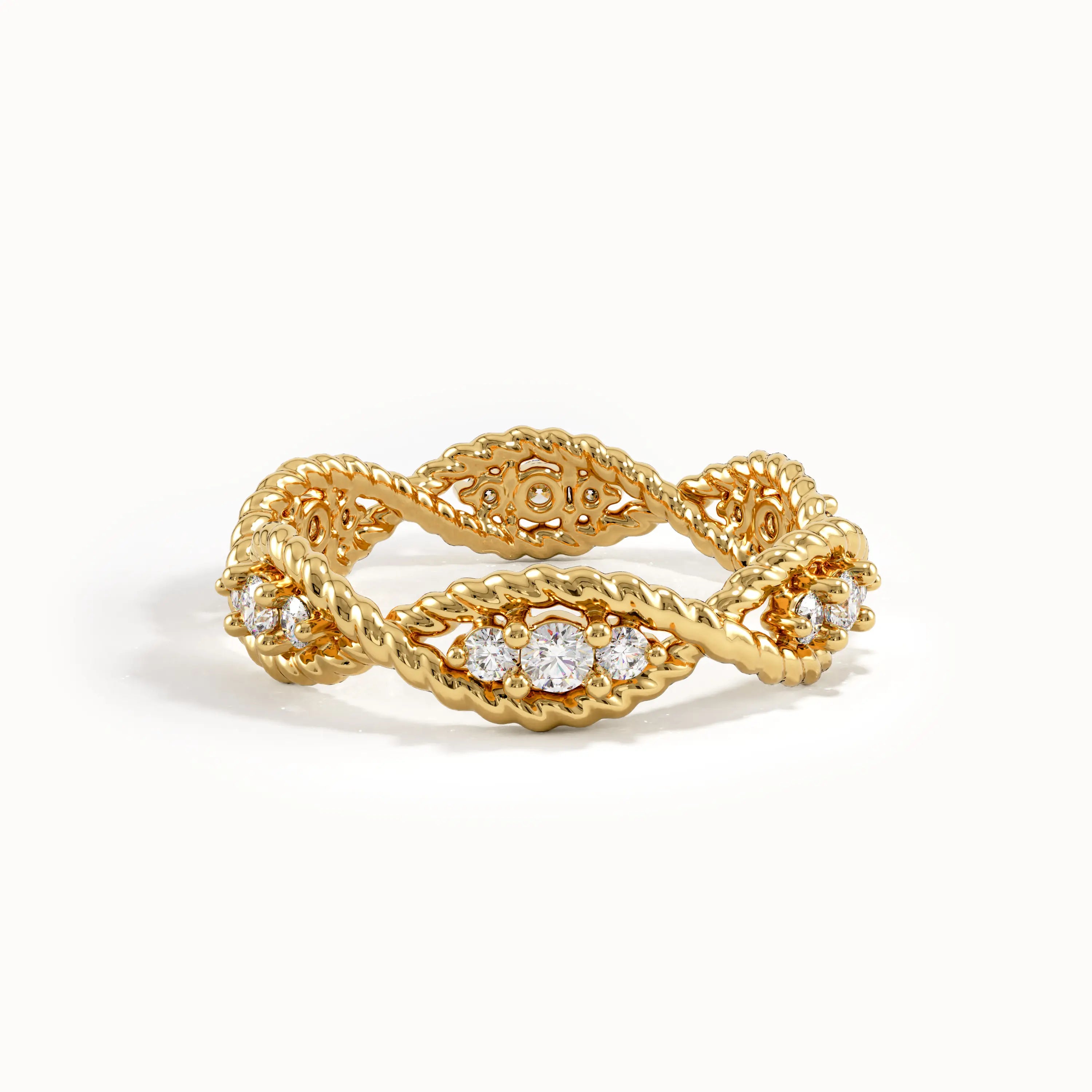 Unique Twisted Eternity Statement Ring - BRENNMORE 