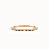 Thin Beaded Stacking Ring - BRENNMORE