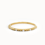 Thin Beaded Stacking Ring - BRENNMORE