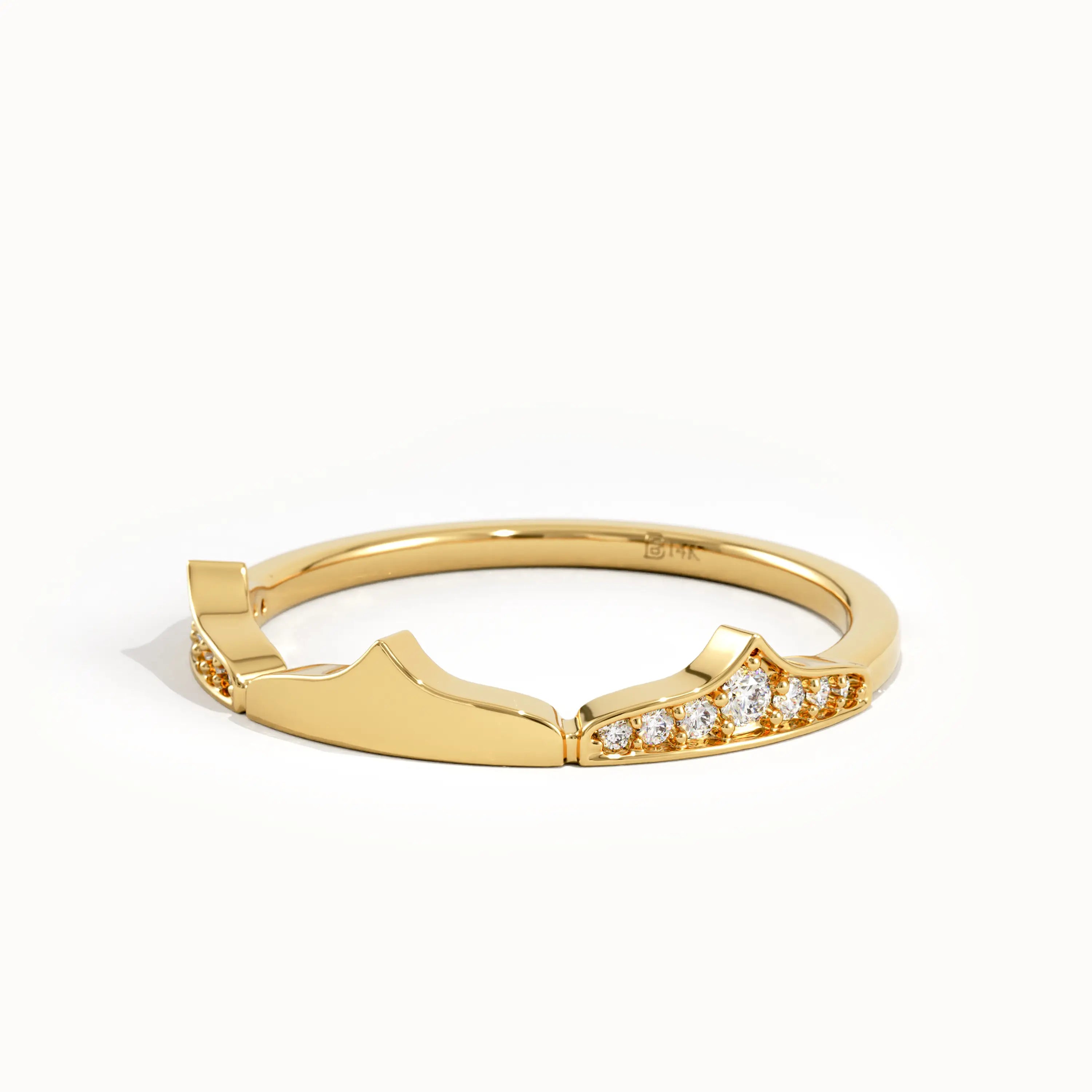 Unique Stacking Ring in 14k Gold - BRENNMORE