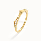 Unique Stacking Ring in 14k Gold