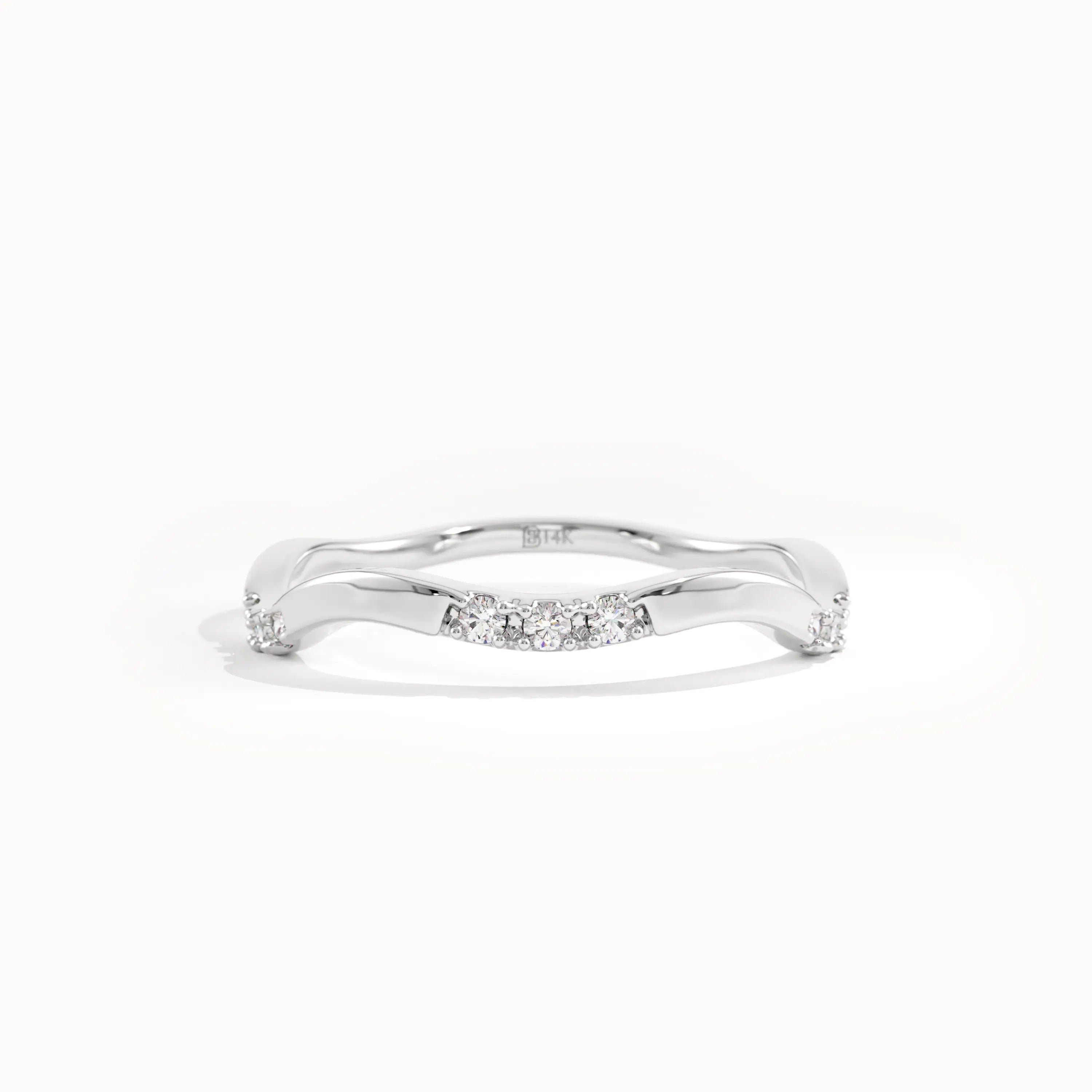 Curvy Band Slim Stacking Ring