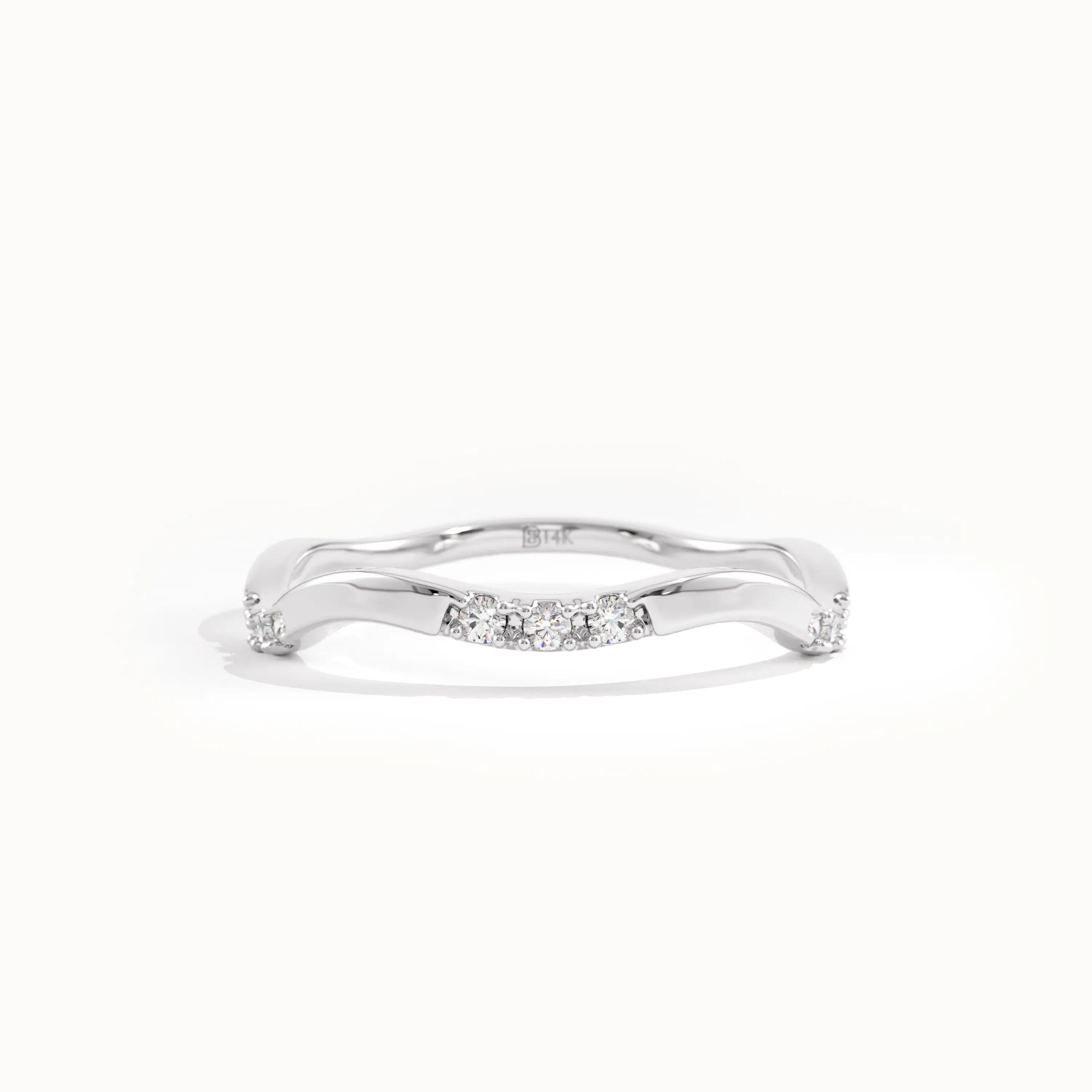Curvy Band Slim Stacking Ring - BRENNMORE