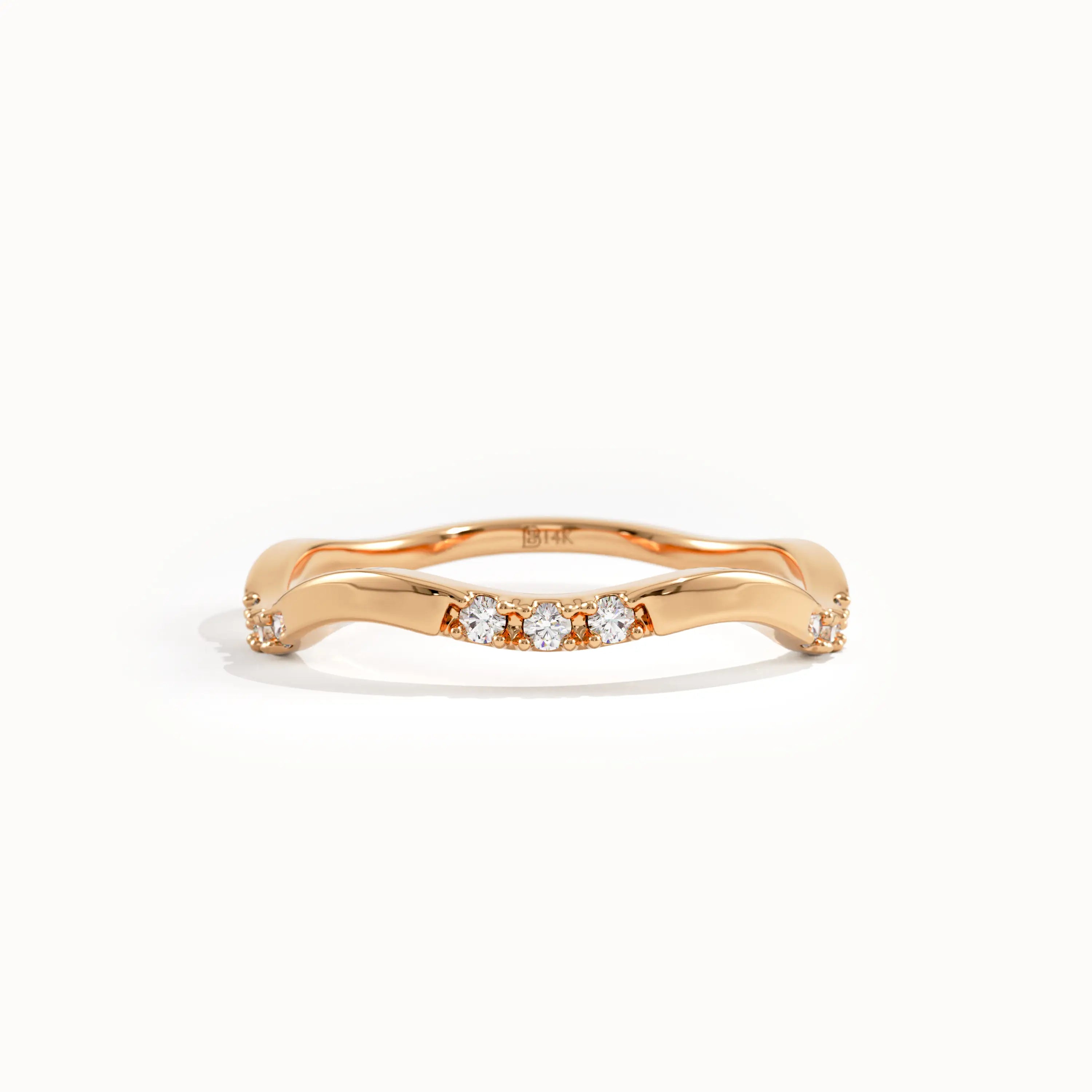 Curvy Band Slim Stacking Ring - BRENNMORE
