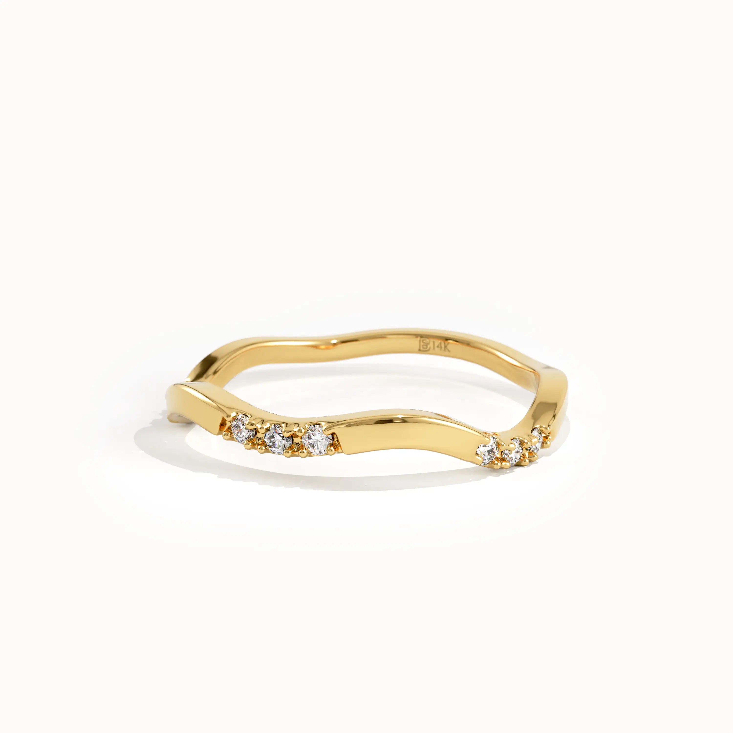 Curvy Band Slim Stacking Ring - BRENNMORE 