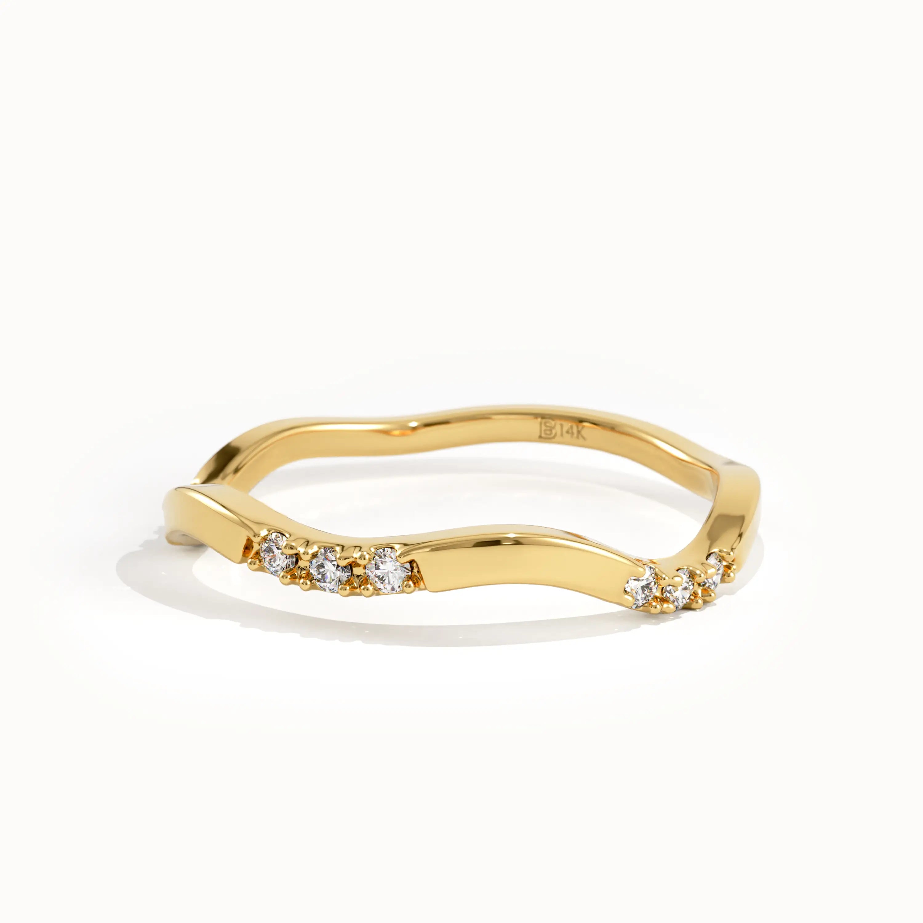Curvy Band Slim Stacking Ring - BRENNMORE