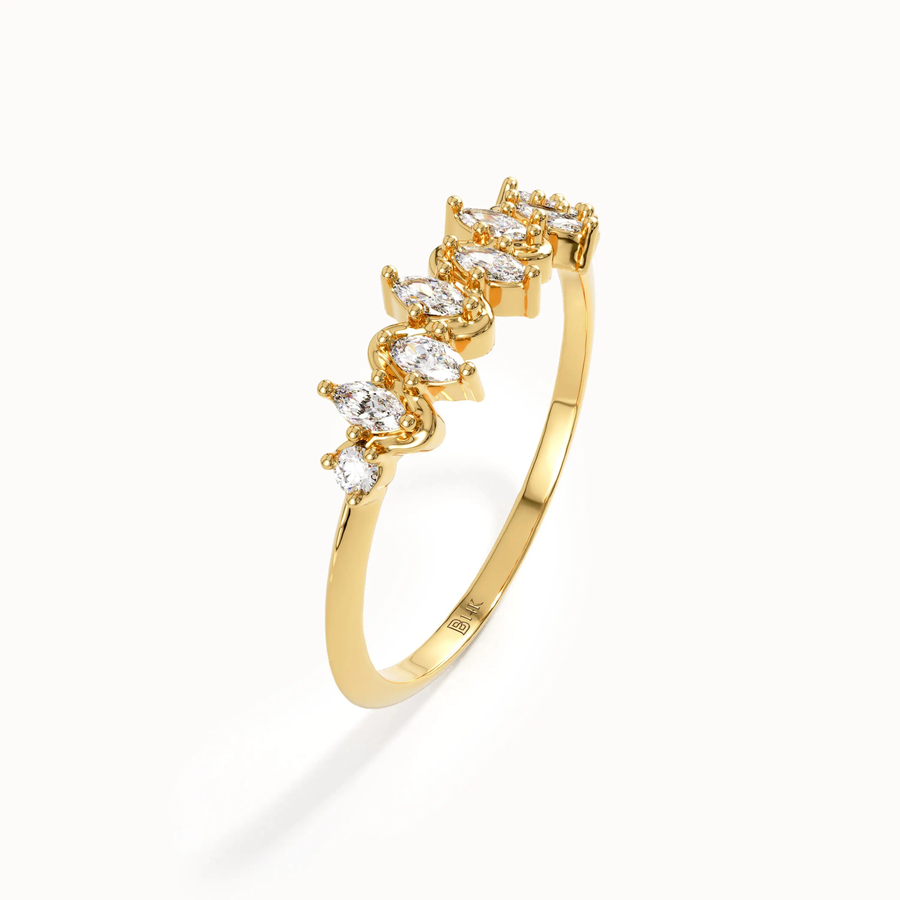 Marquise Ups and Downs Stacking Ring - BRENNMORE