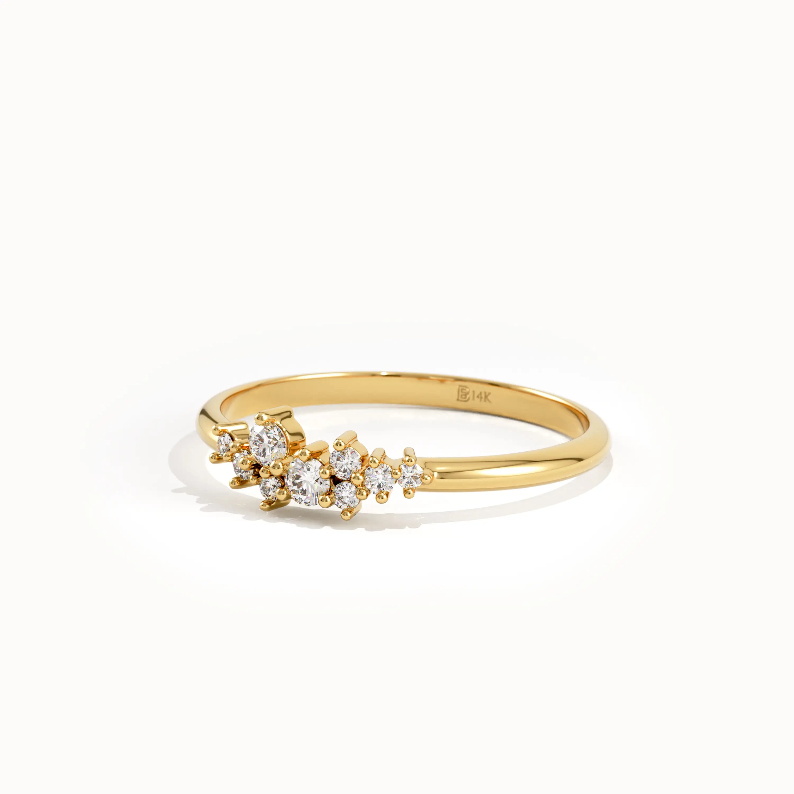 Cluster Lab Diamond Simple Stacking Ring - BRENNMORE 