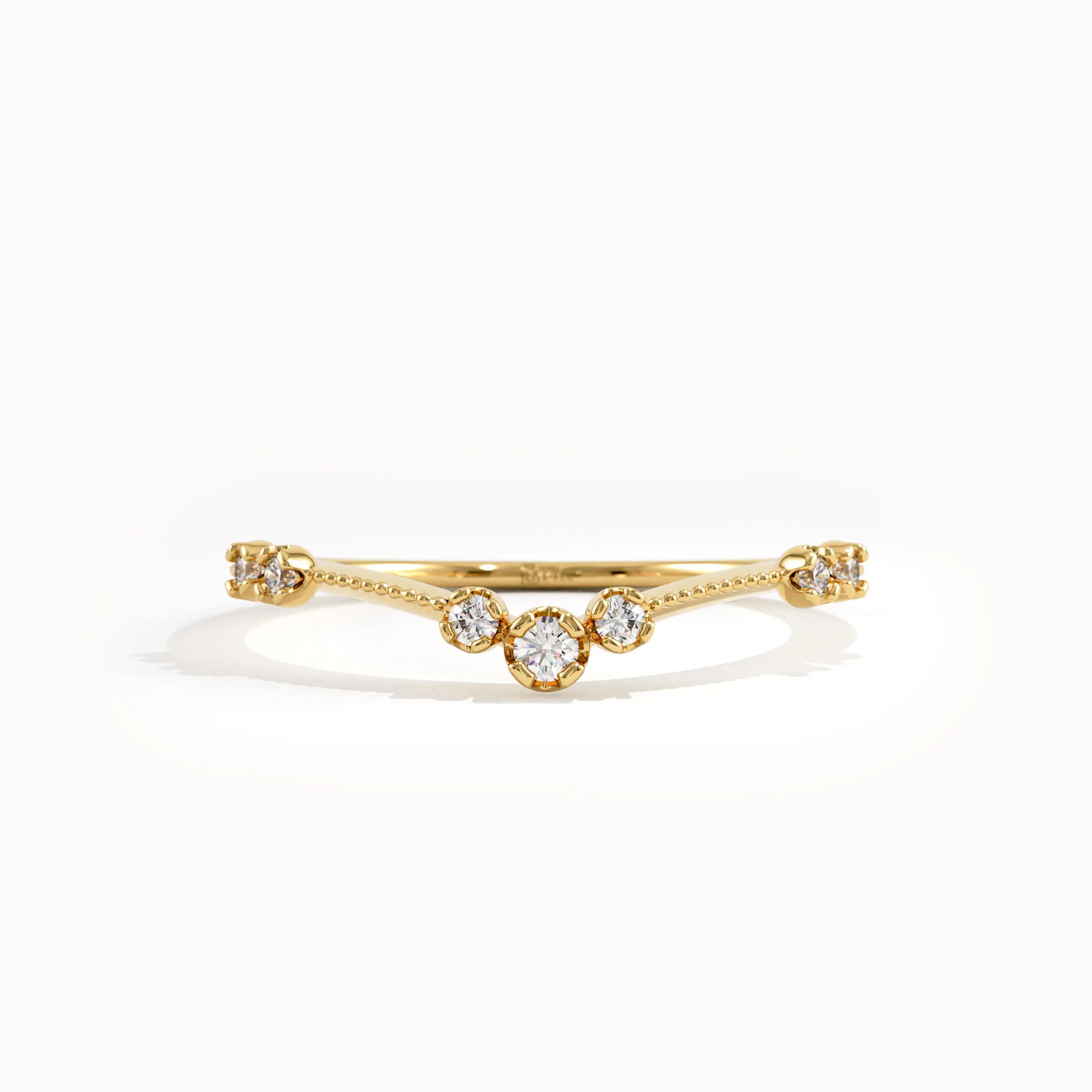 Vintage Slim Stackable Curve Ring - BRENNMORE