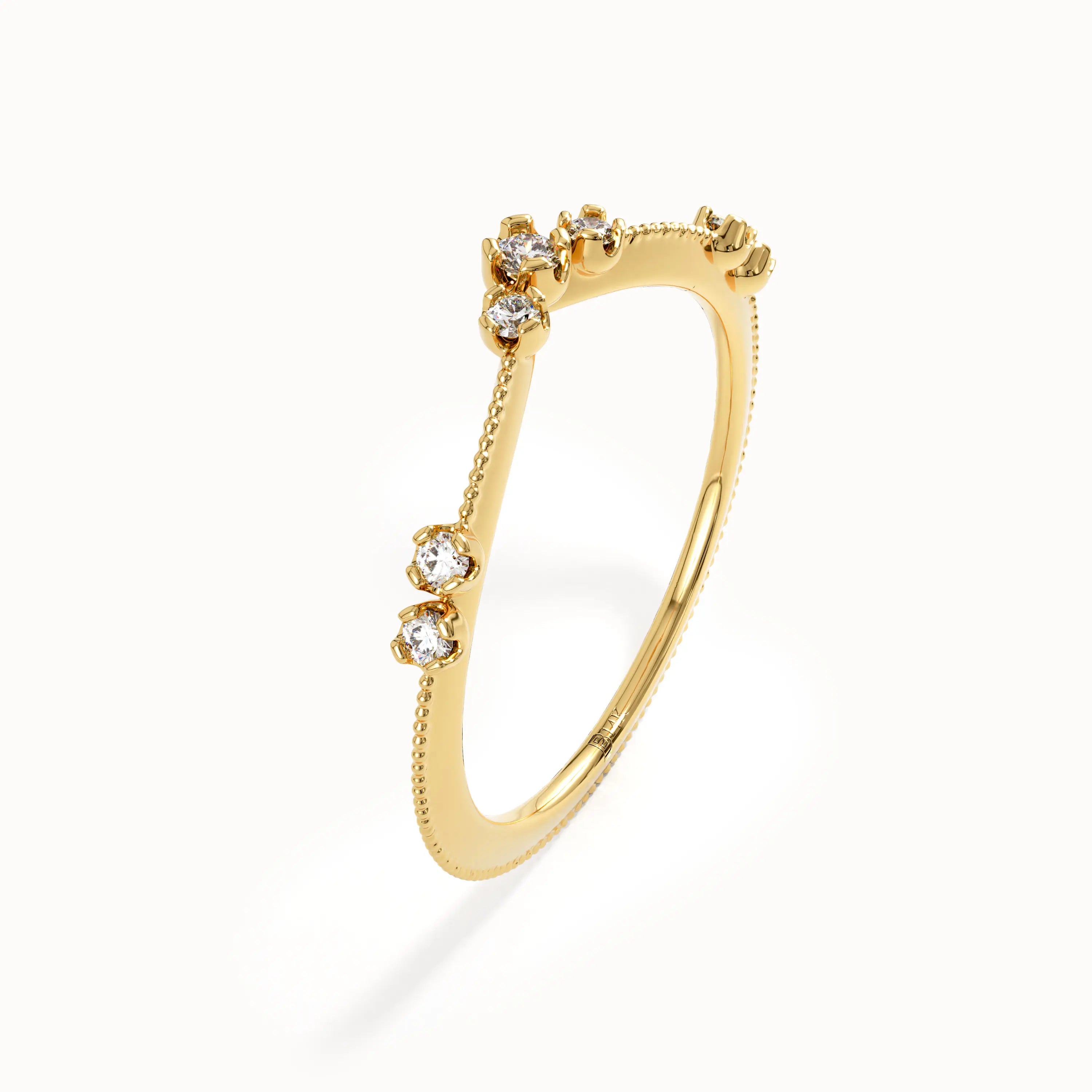 Vintage Slim Stackable Curve Ring - BRENNMORE 