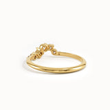 14k Gold Cluster Curve Ring - BRENNMORE 