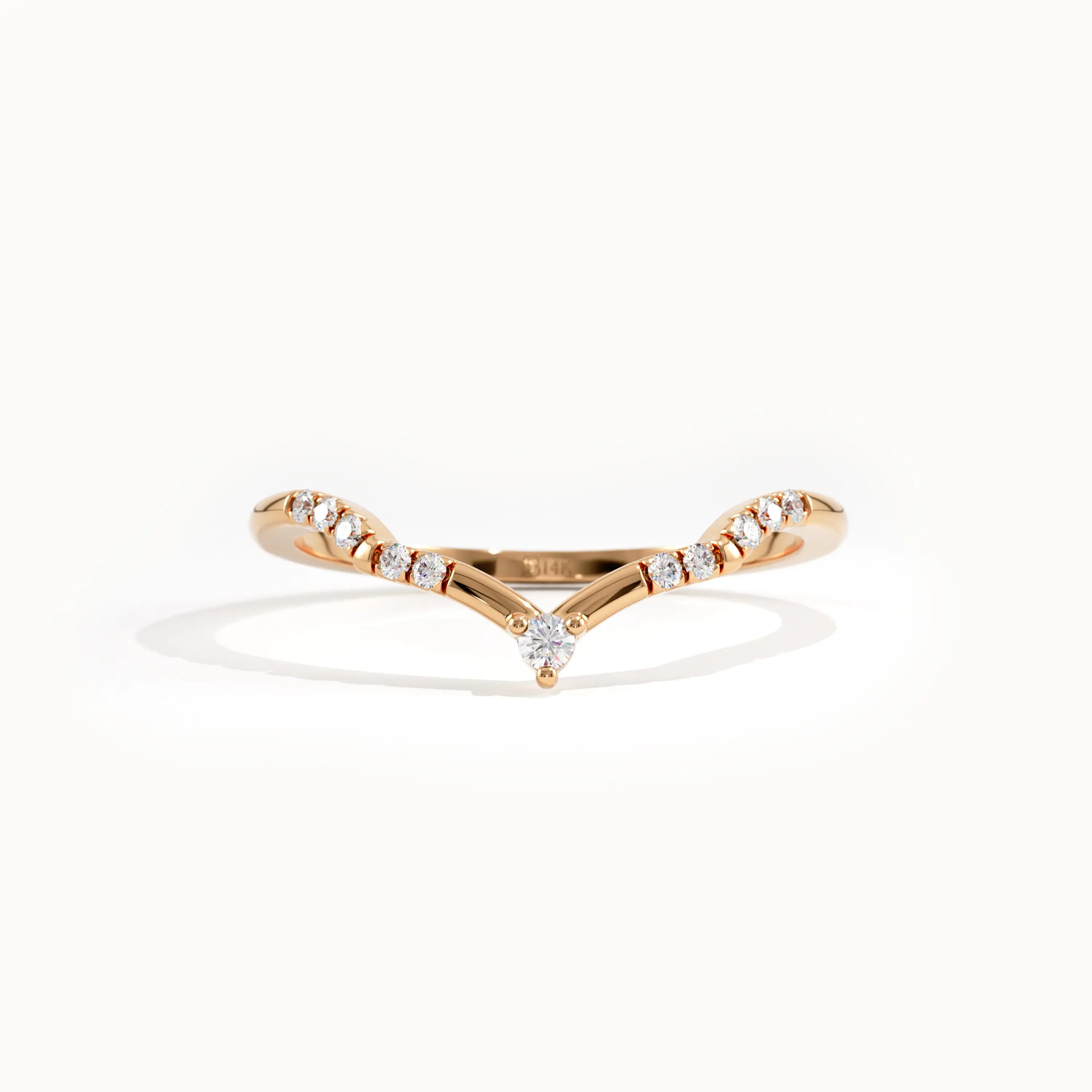 Dainty Gold Slim Curve Ring - BRENNMORE