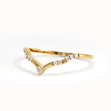 Dainty Gold Slim Curve Ring - BRENNMORE